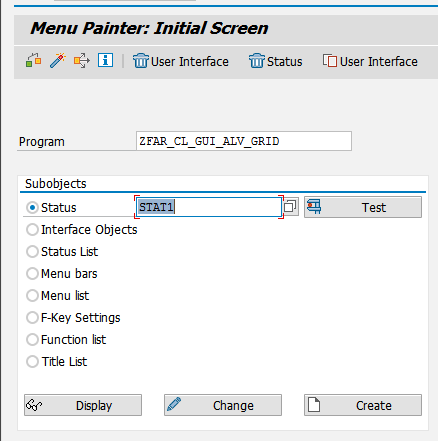 Create menu using SE41