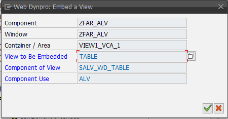 Select Table in Embed View